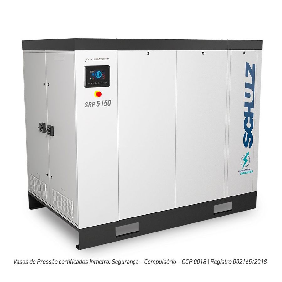 Compressor de parafuso Schulz SRP 5150 com controlador Flex Air Control